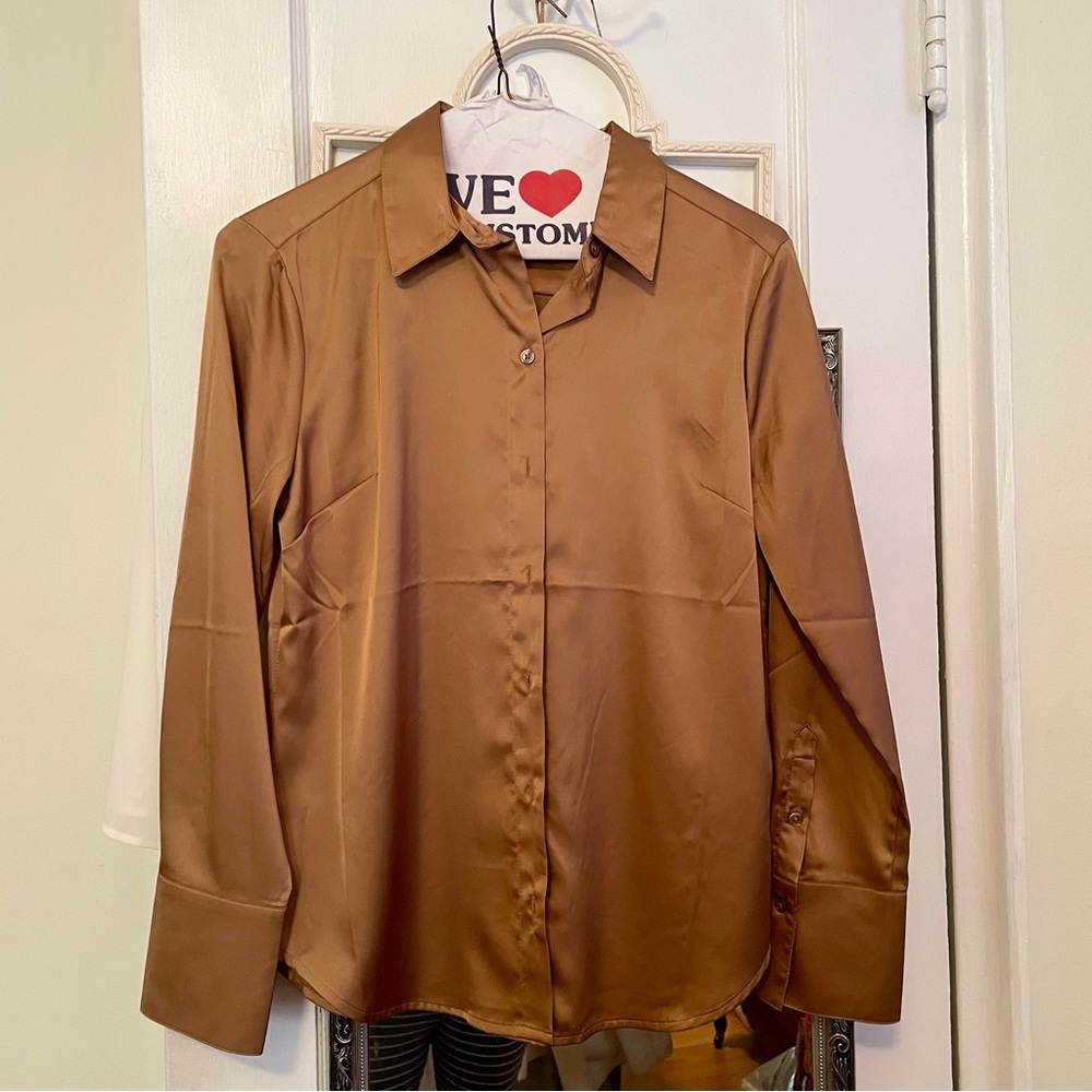 Banana Republic Factory Brown Button Down Shirt